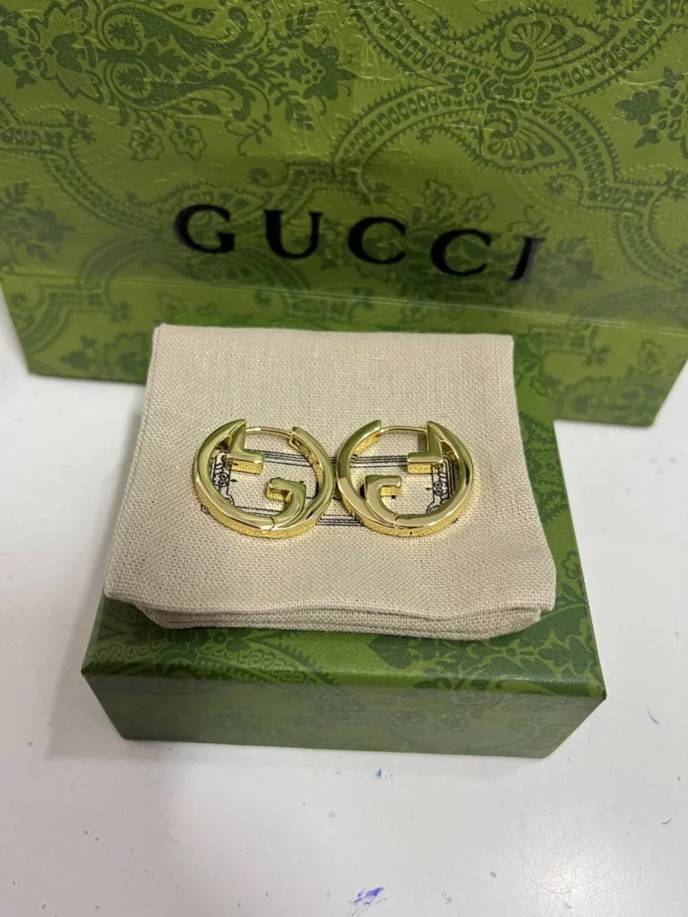 Gucci Blondie GG Hoop Earrings - Picture 8 of 8